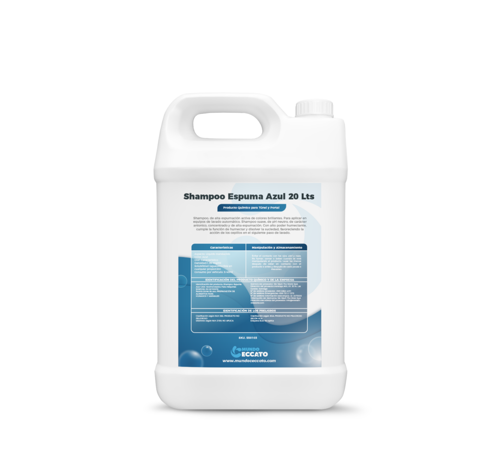 Shampoo Espuma Azul 20 Lts