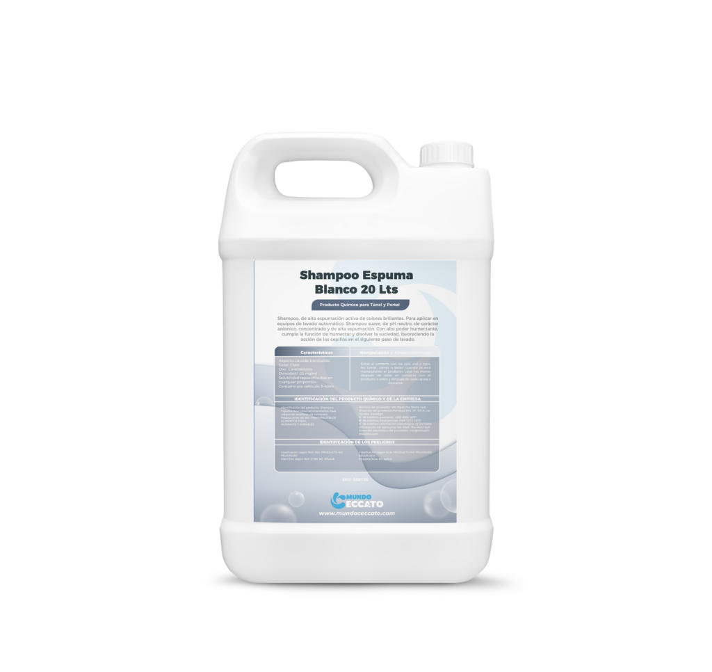 Shampoo Espuma Blanco 20 Lts
